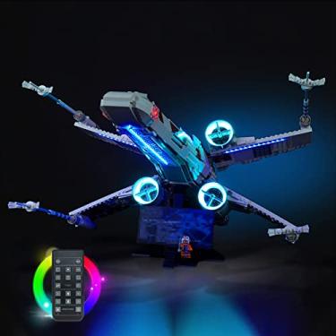 Imagem de BrickBling Light Kit Compatible with Lego UCS X-Wing Starfighter (No Model), Remote Control Version Lights Compatible with Lego 75355, Great Surprise
