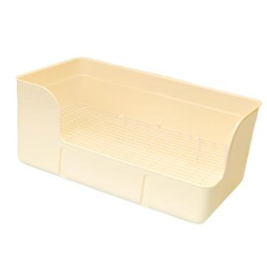 Imagem de Bothyi Caixa de areia para coelhos, bandeja para mictório de, caixa de areia de canto, de cama para animais pequenos, acessórios para gaiolas, Bege