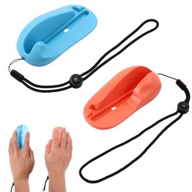 Imagem de Adaptador Mouse Controle Jogo para Switch 2 Joy-Con 2 Pegas, Mini Pegada Mouse Portátil Acessório Controle Jogos para Drag x Drive Jogo Presentes Acessórios (Azul, Laranja)