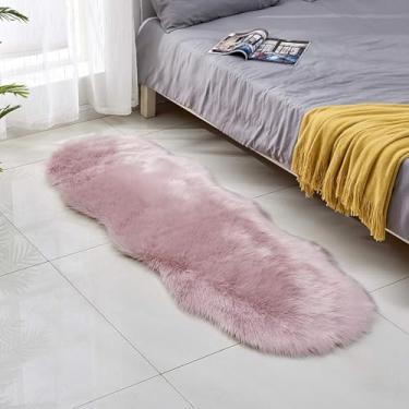 Imagem de Tapetes De Pêlo Sintético Para Quarto Peludo Tapete Lavável Cinza Escuro Tapetes Estéticos E Almofadas E Protetores Irregular 60x120cm, Pink, Irregular 60x150cm/23.6x59.0in