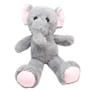 Imagem de Pelúcia Animalzinho Elefante Cinza 35cm R3395 - BBR Toys