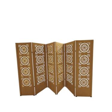 Imagem de Biombo DIVISOR AMBIENTE INDIANO de 6 Folhas C/ 12 Pezinhos - JL RIBEIR