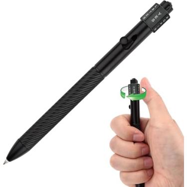 Imagem de SMOOTHERPRO Caneta Fidget Spining Bolt Action, caneta esferográfica retrátil com tomador de decisão, compatível com refil Pilot G2, caneta EDC de tinta preta de 0,5 mm para escritório, escola