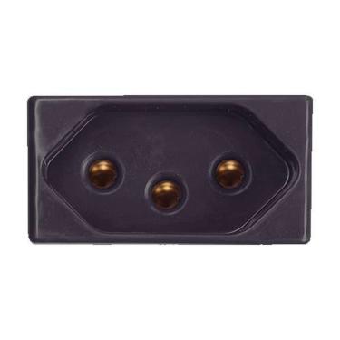 Imagem de Tomada 10a 2p+t Grafite Tramontina - Sistema Modular 250v