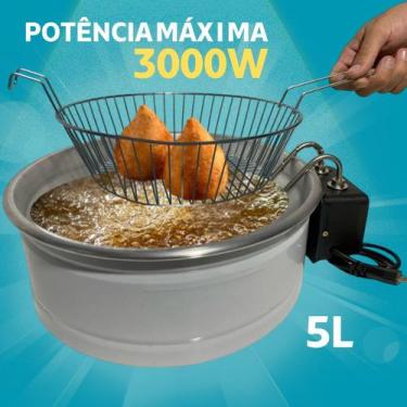 Imagem de Fritadeira Elétrica 5 Litros Tacho Aço Inoxidável Profissional JBC Ele