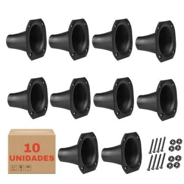 Imagem de Kit 10 Cornetas LC 02 Retangular Driver Som Com Parafusos - PERMAK