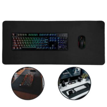 Imagem de Mousepad Deskpad Gamer Grande Speed Extra Grande (700x300mm) 70x30cm Borda Costurada Setup Preto