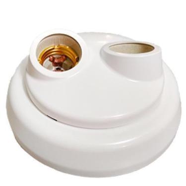 Imagem de Plafon Duplo Simples Redondo Branco - Enerlux E620Br