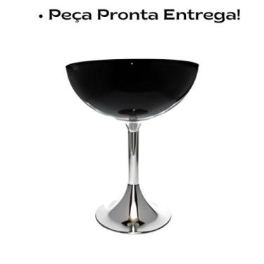 Imagem de Champanheira Acrílico Preto Grande Com Base Alumínio - Luxo para Event