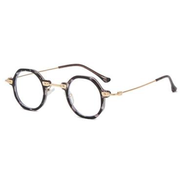 Imagem de Óculos de sol redondos pequenos retrô, óculos de sol com lentes transparentes de metal anti-luz azul para homens e mulheres, óculos de sol com lentes de metal UV400,8,BH01