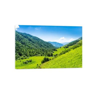 Imagem de Paisagens Pintura em Tela-Floresta montanhosa-Arte Parede Natureza-Pôster Decoração Sala de Estar Banheiro 20x30cm Tela Embrulhada