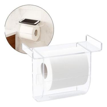 Imagem de Apoio Rolo Papel Higiênico Apoio Celular Objeto Banheiro Lavabo Organi