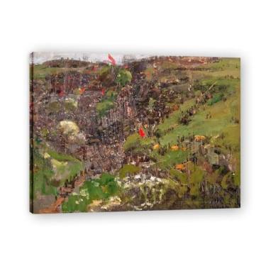 Imagem de Impressão em tela The Glen Concert John Lavery Irish Realist Portrait & War Scenes – Arte de parede vintage para casa emoldurada 30 x 39 cm