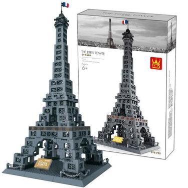 Imagem de Blocos de Montar Torre Eiffel Paris França Brinquedo de Blocos de Construção 978 Peças