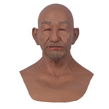 Imagem de LCUPPON Máscara de silicone crossdresser realista com barba para cosplay crossdressing (marfim)