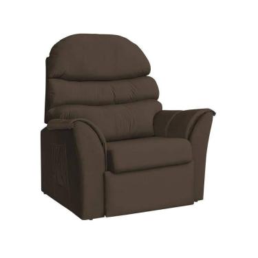 Imagem de Poltrona De Amamentação Reclinável E Retrátil Confortável Veludo Marrom