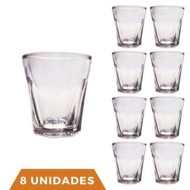 Imagem de Jogo Copos Shot 8 Peças Vidro Bar Cachaça Tequila Dose 45ml - TODO DIA