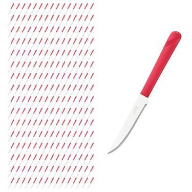 Imagem de Conjunto 240 Facas Linha Luna Vermelho Aço Inox Mesa Buffet - Taumer, 