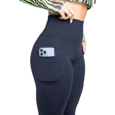 Imagem de Legging Cós Alto Supplex Com Bolso Lateral Tecido Grosso - MXZ Modas F