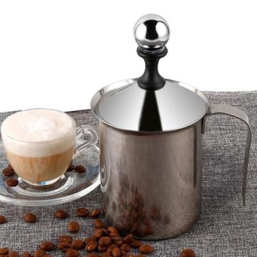 Imagem de Cremeira Manual Em Aço Inox Espumador De Leite Multiuso - RALEO