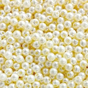 Imagem de PÉROLA DE ABS LISA Nº 05 20G PEROLA 5MM - LADEIRA BIJUTERIAS, CREME CL