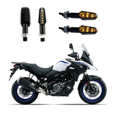 Imagem de KIT 4 Luz Seta Esportiva Pisca de Led Modelo P29 Para Moto DL 650V STR
