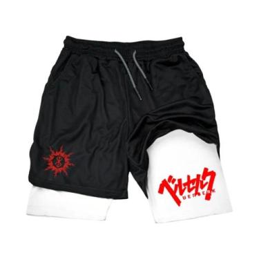 Imagem de Shorts de Compressão 2 em 1 Masculino - Secagem Rápida, para Treino e 