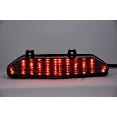 Imagem de TOPZONE Compatível com KAWASALI 2007-2008 Ninja ZX-6R; Luz traseira de freio de LED de cor clara com indicadores de luz de seta integrados