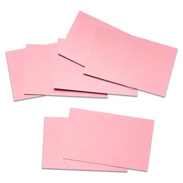 Imagem de ITZAMNA Mini cartolina de 8,9 x 5 cm, 230 g/m², para artesanato, scrapbook, etiquetas, desenho, cartões de notas, pacote com 100 unidades rosa