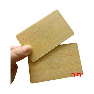 Imagem de Cartão De Visita Inteligente De Bambu Ultraleve Em Branco Com RFID NFC