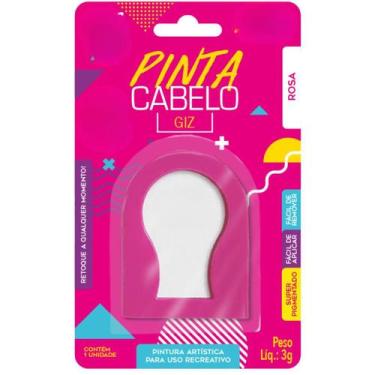 Imagem de Tinta Pinta Cabelo Em Giz Cabelo Maluco Várias Cores - Popper, Rosa-ch
