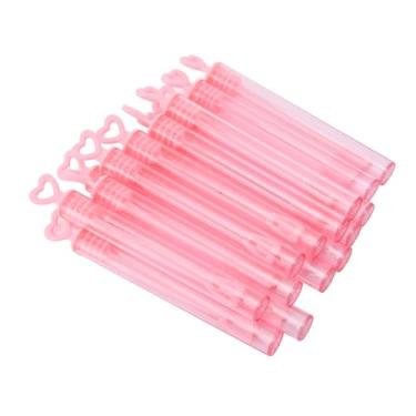 Imagem de Generic Pequenas Varinhas de Bolhas, Transparentes 50pcs Fáceis de Usar Em Forma de Coração Rosa Delicado Plástico para Aniversários para Meninas para Meninas para Festas