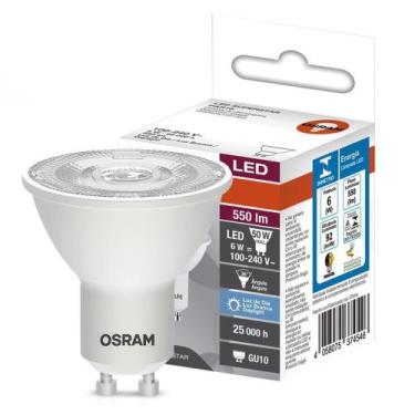 Imagem de Lâmpada Led Dicróica 6W Bivolt Mr16 GU10 6500K Luz Branca - OSRAM/LEDV