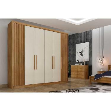 Imagem de Guarda Roupa Casal 6 Portas (2 Ripadas) E 6 Gavetas Bolonha/santoro Cumaru/fendi 25 - Novo Horizonte