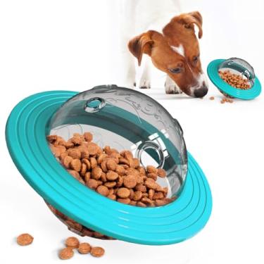 Imagem de Frisbee Brinquedo para Cães, Alimentador Lento, Disco Voador, Vazamento, Dispensador de Guloseimas, Brinquedo para Cães.