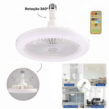 Imagem de Luminária Ventilador Teto Led 36W E27 Branco Frio/Quente