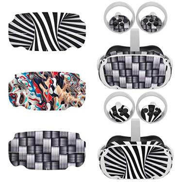 Imagem de Geekria VR Headset & Controller Handle Skin Compatible with Meta Quest 2 Protective Cover, Protective Durable Scratch Resistant Quest 2 DIY Sticker