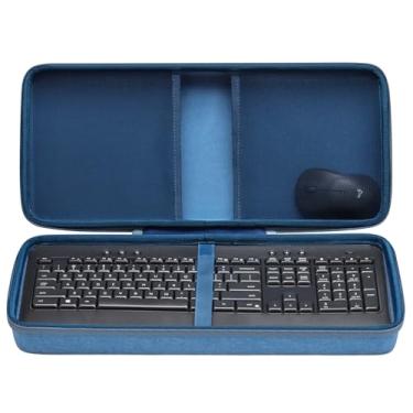 Imagem de XANAD Capa rígida compatível com combo de teclado e mouse sem fio Logitech MK540 Advanced (azul) - Interior: 46,5 x 20,6 x 3,3 cm