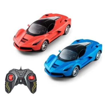 Imagem de Carrinho Controle Remoto Grande Brinquedo Ferrari Farol Led - Luxuriou
