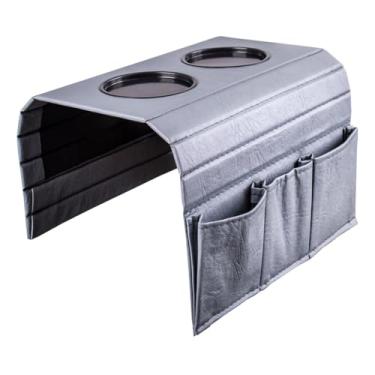 Imagem de kit 2 Suporte para Braço de Sofa Porta Copo, Controle e,porta copo sofa,50X30cm(grafite)