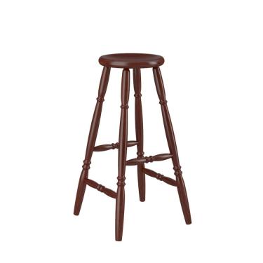 Imagem de Banqueta Alta em Madeira 75cm Castanho Acetinado 170EA Piratini