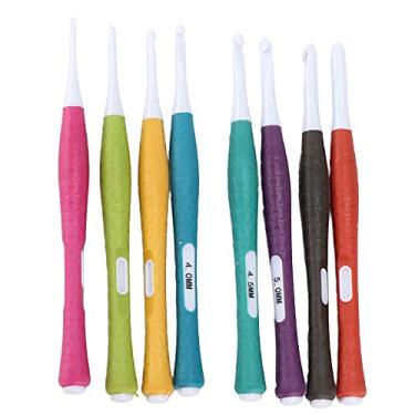 Imagem de Zerodis Agulhas de crochê, 8pcs Colorido Suéter de tricô de tricô Ferramentas de Tecelagem