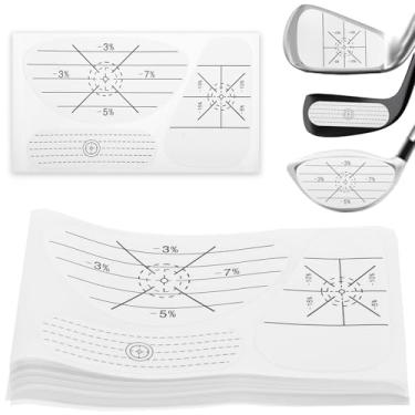 Imagem de KTZCTPCA 100 peças de tênis de balanço de impacto de golfe para ferro, adesivos de impacto de golfe reutilizáveis para auxílio de treinamento, análise de consistência de tiro, adesivo de impacto