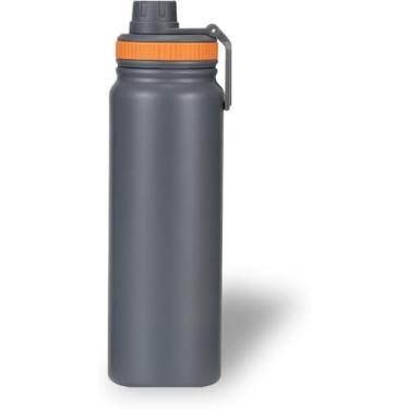 Imagem de Garrafa Térmica Inox De Água Gelada e Quente, Academia Esporte, Trabalho, Corrida 800ml. (CINZA)