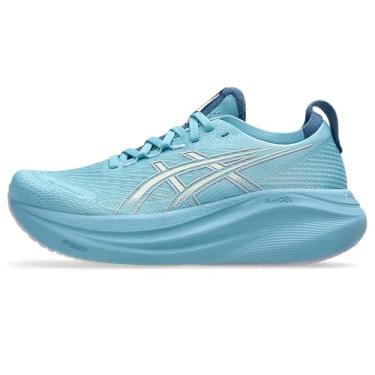 Imagem de ASICS Tênis de corrida feminino Gel-Nimbus 27, Creme Stillwater, 39