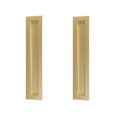 Imagem de Kit 2 Puxador Concha Celleno Dourado Matte Fosco 50 Cm Il255