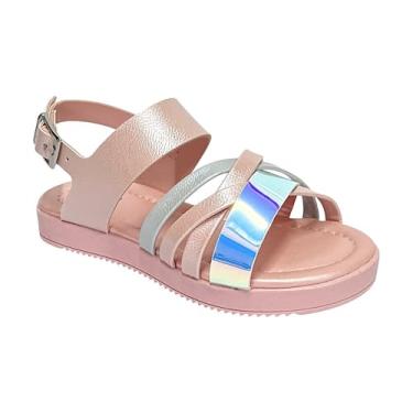 Imagem de Sandália Klin Lolinha 421053 Rosa Metalizado/Holográfico