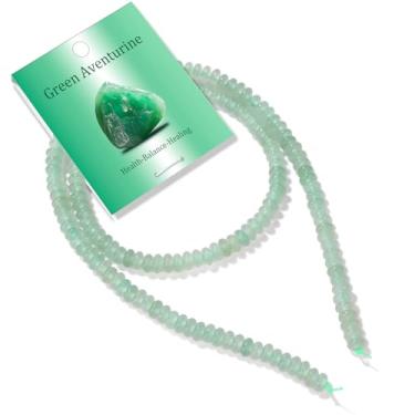 Imagem de GolbalJew 1 fio 2 * contas Rondelle de 4 mm para fabricação de joias, contas de pedra natural, espaçador plano solto, contas de pedra preciosa, abaco, para pulseira DIY, colar, kits de miçangas