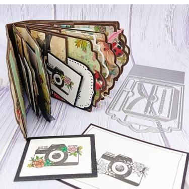 Imagem de Miniálbum 2024, 10 x 15 cm, corte de metal, cortado para artesanato em papel, cartão feito à mão, faça você mesmo, álbuns de fotos de Feliz Natal, presente e scrapbook, planejador de diário, modelo de