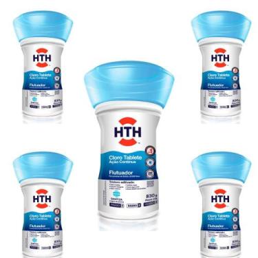 Imagem de Kit com 5 Unidades Flutuador de Piscina Advanced 830g HTH